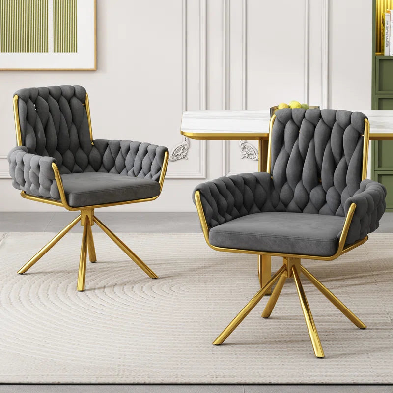 Avakate Velvet Metal Armchair