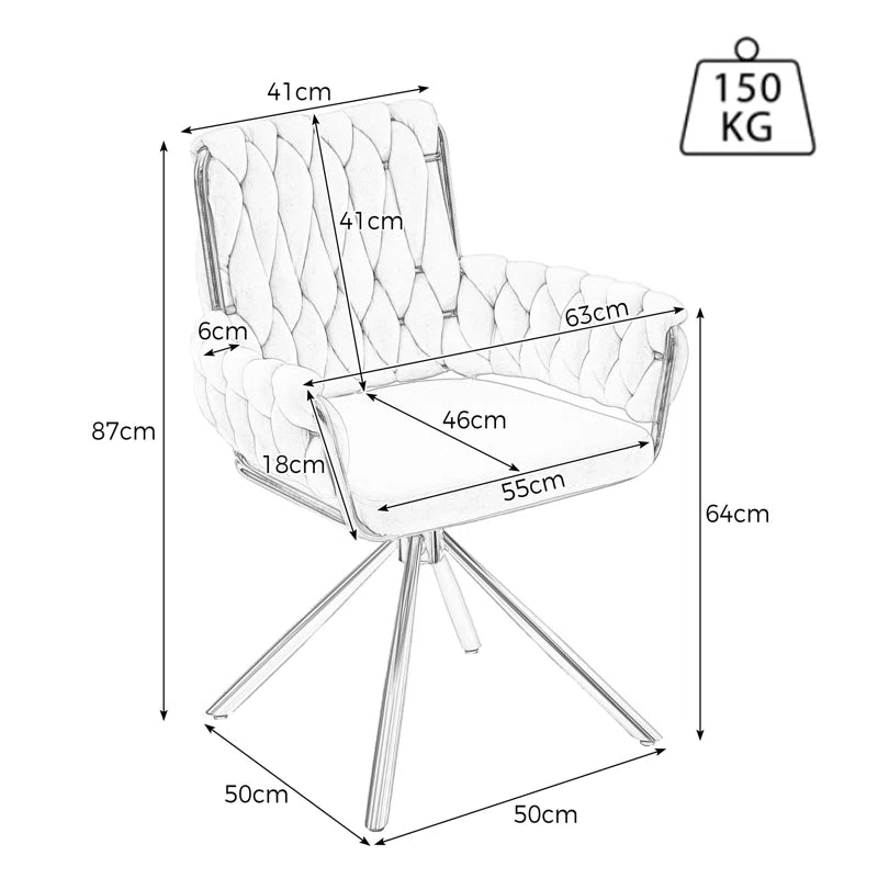 Avakate Velvet Metal Armchair
