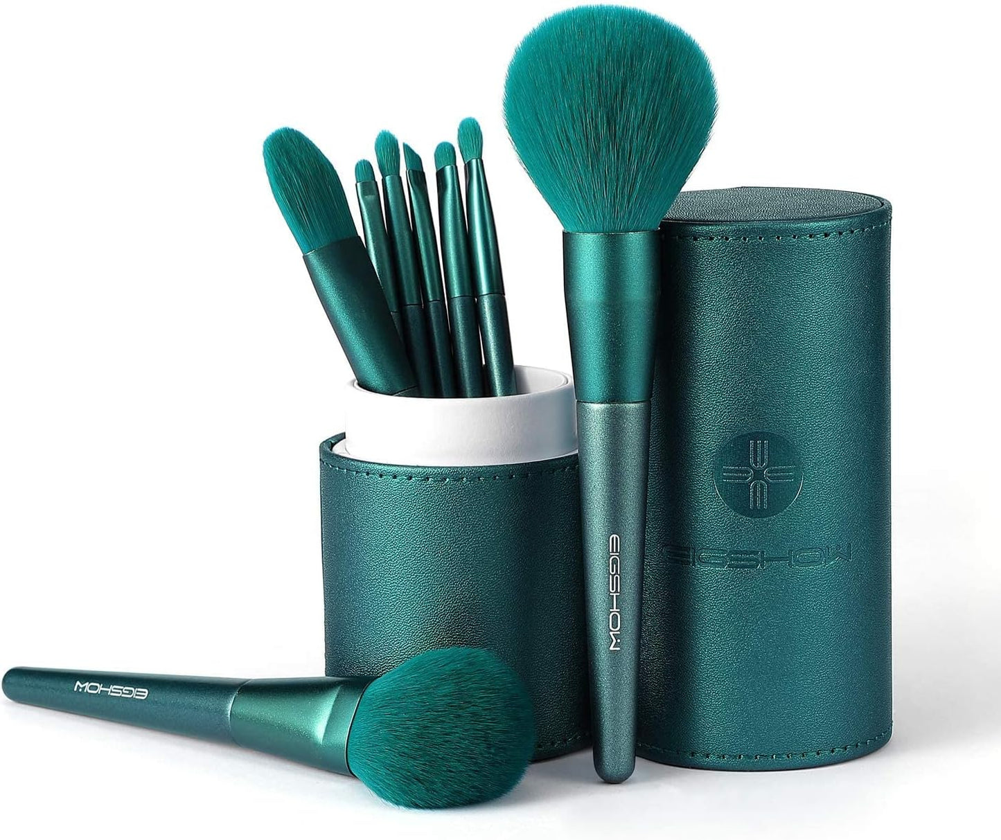 Makeup Brushes Sets with Cylinder Box, 8 Pcs Professional Makeup Brush Set Synthetic Cosmetics Foundation Powder Concealers Blending Eye Face Kabuki Makeup Brushes
