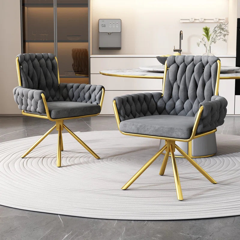 Avakate Velvet Metal Armchair
