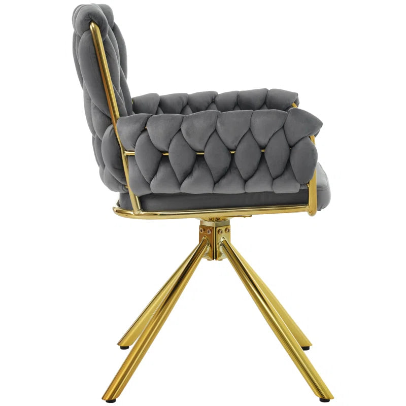 Avakate Velvet Metal Armchair