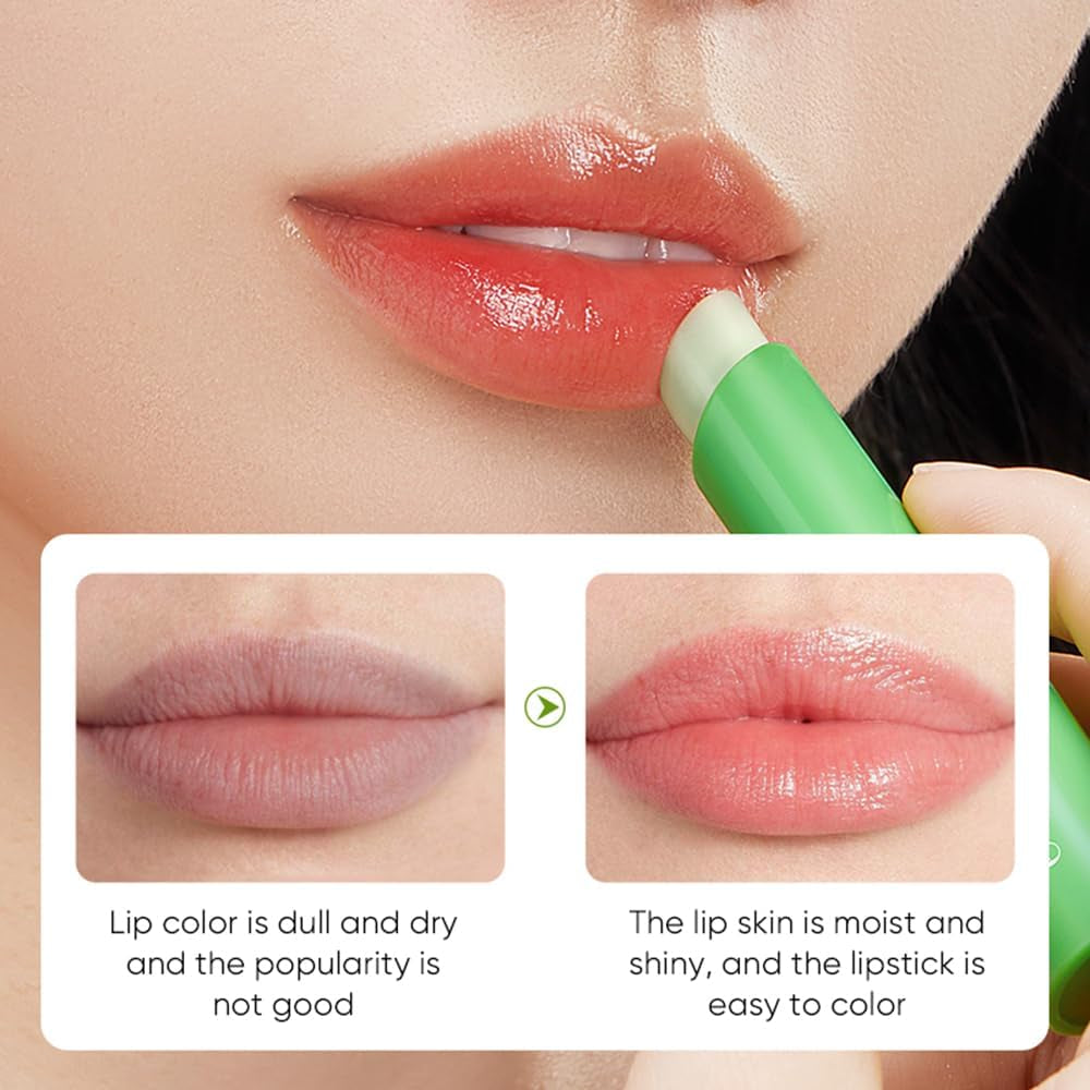 Lip Balm Set, 3 PCS Aloe Vera Lip Balm Day and Night Lip Moisturiser, Lip Care Chapstick, Long-Lasting Moisture to Soothe Dry Chapped Lips, Nourishing & Hydrating Lip Mask for Women Men (Aloe Vera)