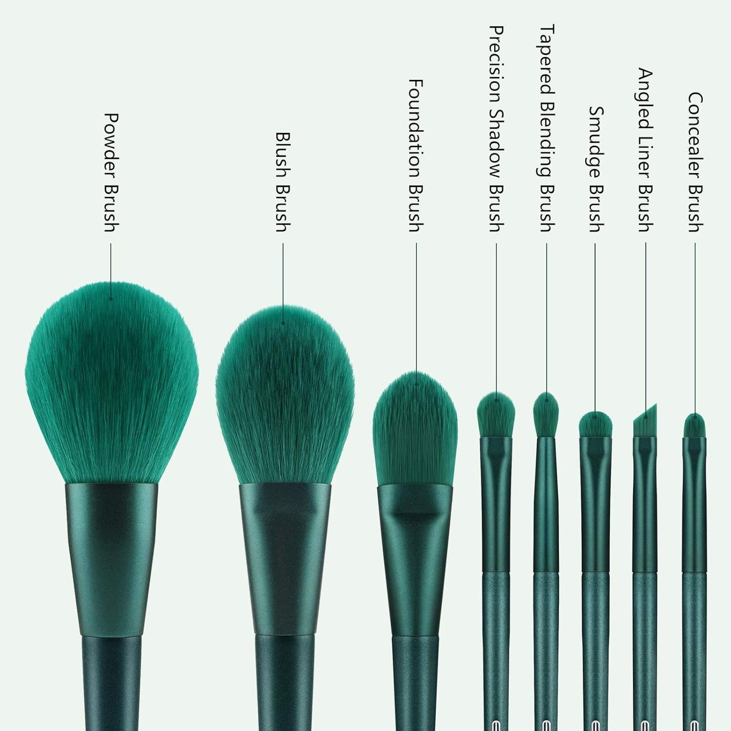 Makeup Brushes Sets with Cylinder Box, 8 Pcs Professional Makeup Brush Set Synthetic Cosmetics Foundation Powder Concealers Blending Eye Face Kabuki Makeup Brushes