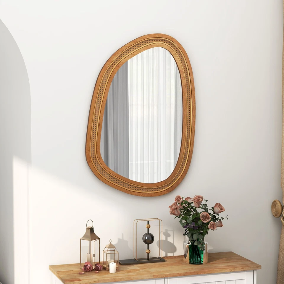 Boho Style Rattan Decorative Mirror