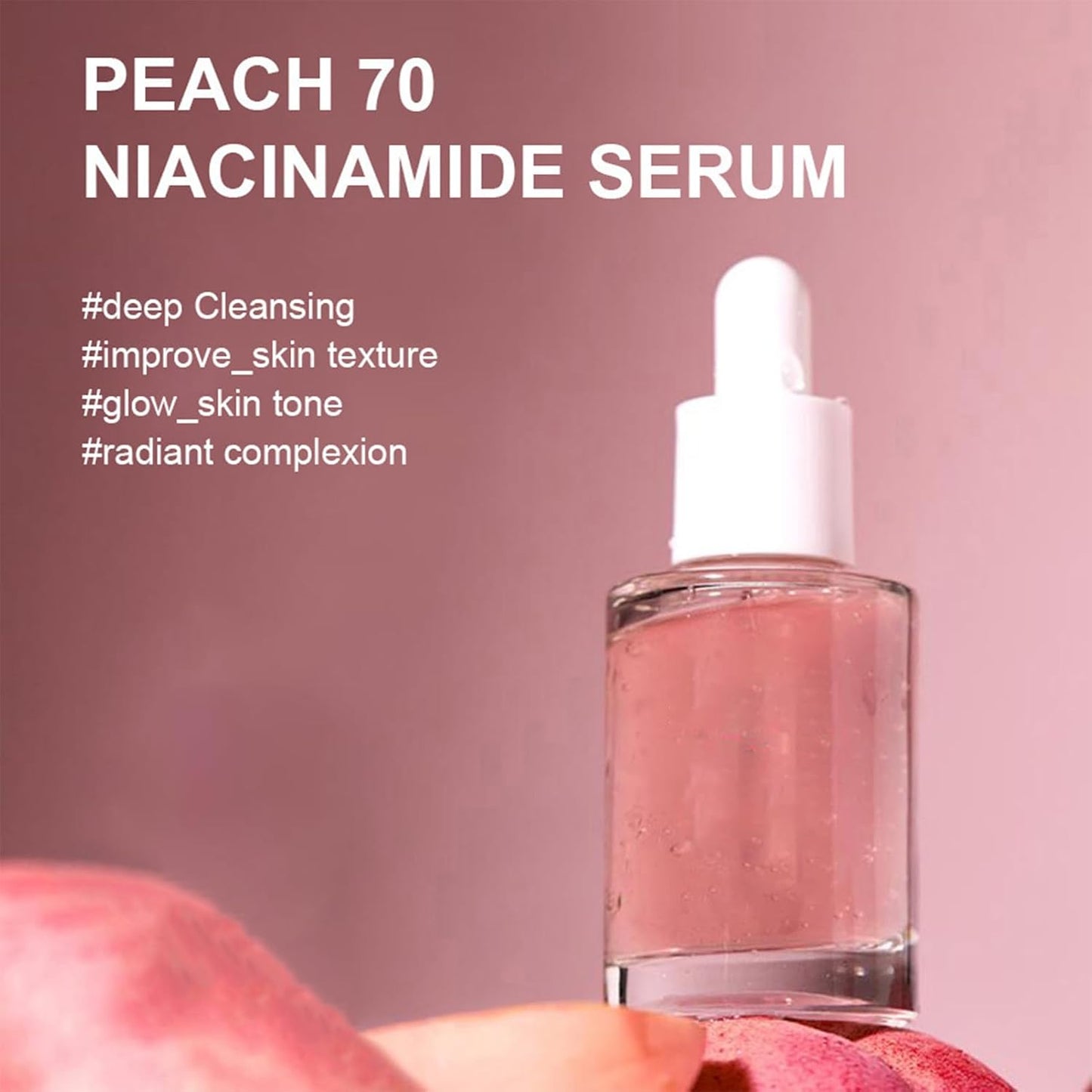 Peach 70 Niacin Serum, Peach 70% Niacinamide Serum,Hydrating Face Serum,Daily Clean Beauty Skincare,Face Serum for Women Korean Skincare Set for Teenagers Adult