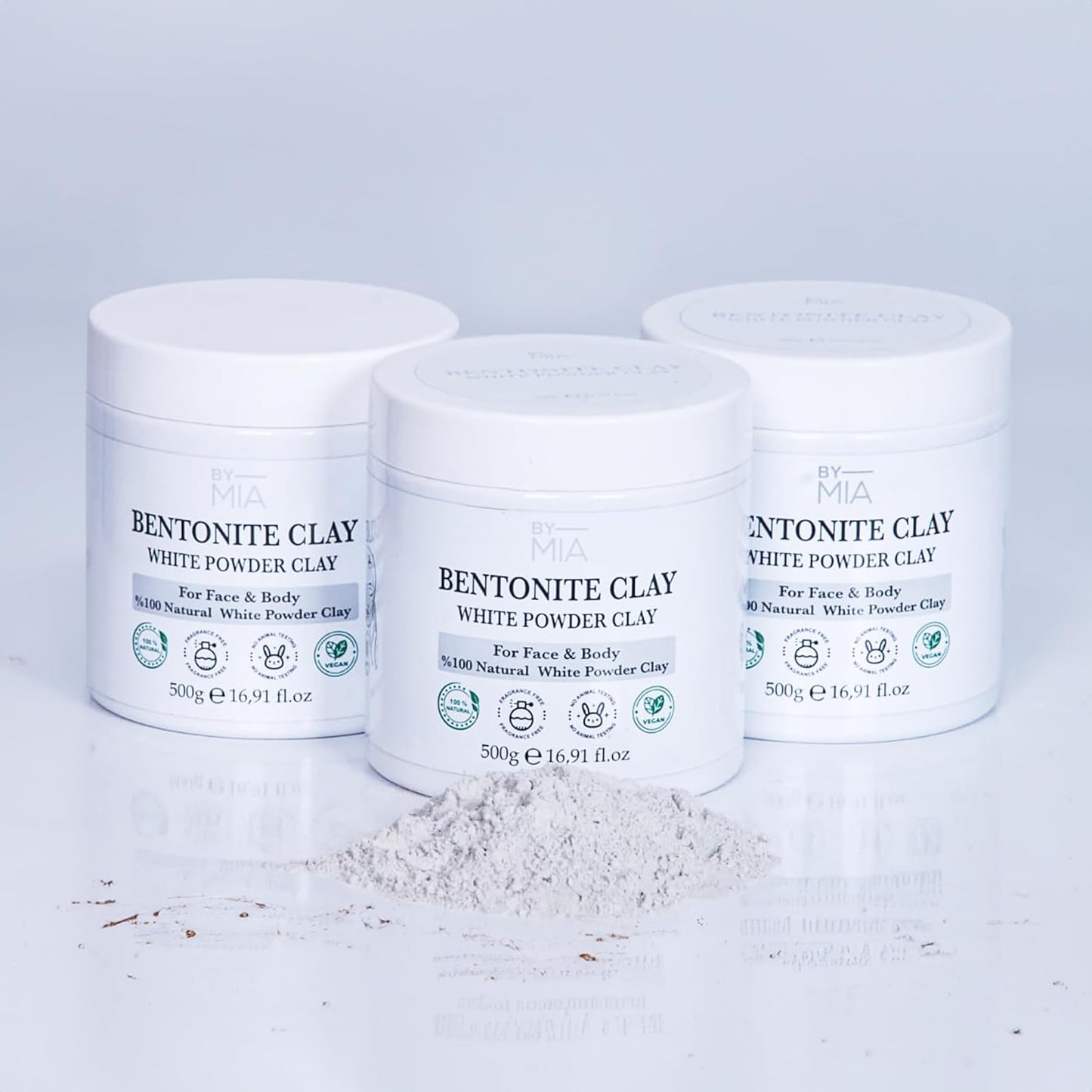 Face & Body Bentonite Clay | White Powder Clay 500Gr |%100 Natural | Free Fragrance | Deep Skin Pore Cleansing