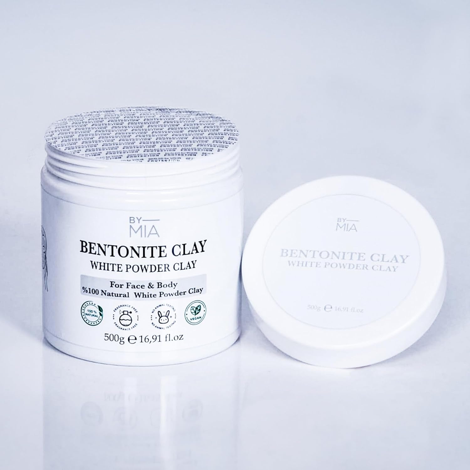 Face & Body Bentonite Clay | White Powder Clay 500Gr |%100 Natural | Free Fragrance | Deep Skin Pore Cleansing