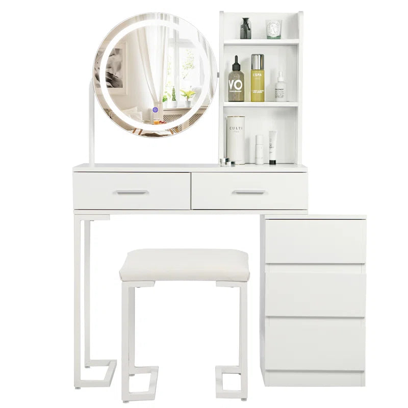 Remiyah Dressing Table with Mirror