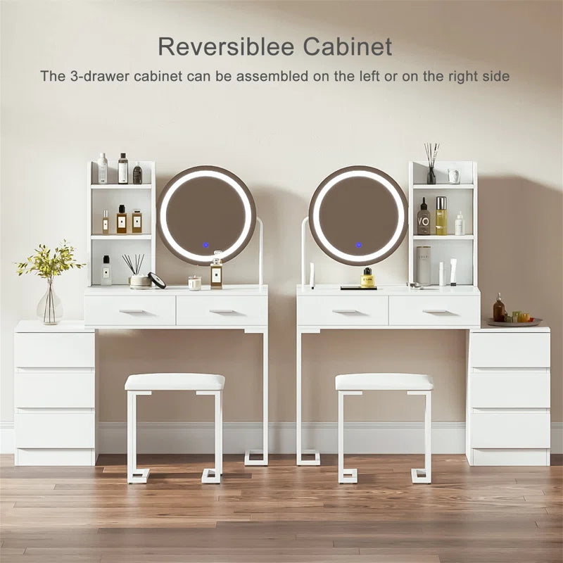 Remiyah Dressing Table with Mirror