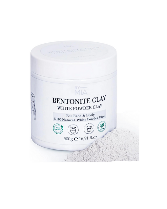 Face & Body Bentonite Clay | White Powder Clay 500Gr |%100 Natural | Free Fragrance | Deep Skin Pore Cleansing