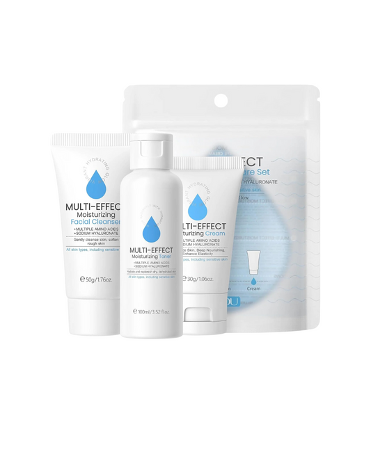 Hyaluronic Acid Skincare Set, Multi-Effect Moisturizing Skin Care Sets & Kits, Amino Acids Women Beauty Gift Sets, Skin Care for Teenage Girls with Cleanser, Toner, Cream, Anti-Wrinkle and Oil Control