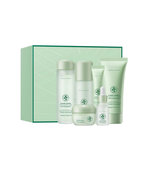 Centella Asiatica Skin Care Kit,6Pcs Skincare for Teenagers Girls,Face Toner & Face Serum & Cleanser & Eye Cream & Skin Lotion & Face Cream,Deep Nourishing & High Firming, Pamper Sets for Women Gifts