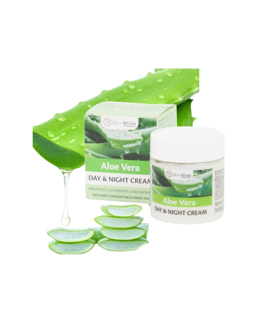 Natural Aloe Vera Face Cream: Day and Night Aloevera Cream, Effective Hydration & Cell Renewal Cream 110 Ml