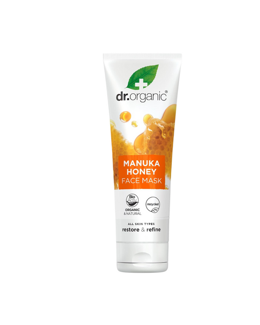 Manuka Honey Face Mask, Nourising, Dry Skin, Mens, Womens, Natural, Vegetarian, Cruelty-Free, Paraben & Sls-Free, Recycled & Recyclable, Organic, 125Ml, Packaging May Vary