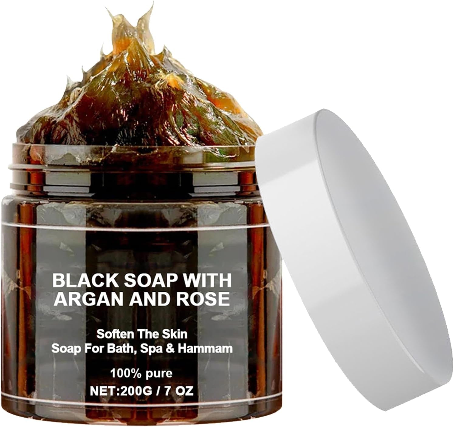 Morocco Body Scrub,African Black Soap Bar,Black Soap with Argan and Rose,African Black Soap,200G