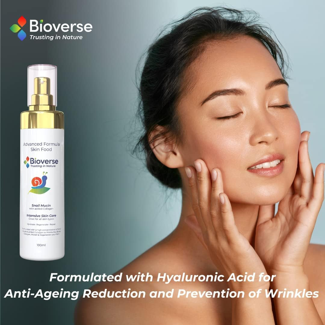 Advance Skin Food – High Concentration of Snail Mucin, Boosts Collagen Production to Moisturise & Protect, Generic Skin Product with Natural Formula