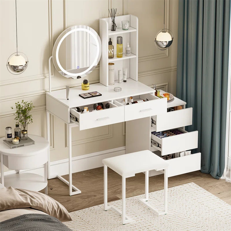 Remiyah Dressing Table with Mirror