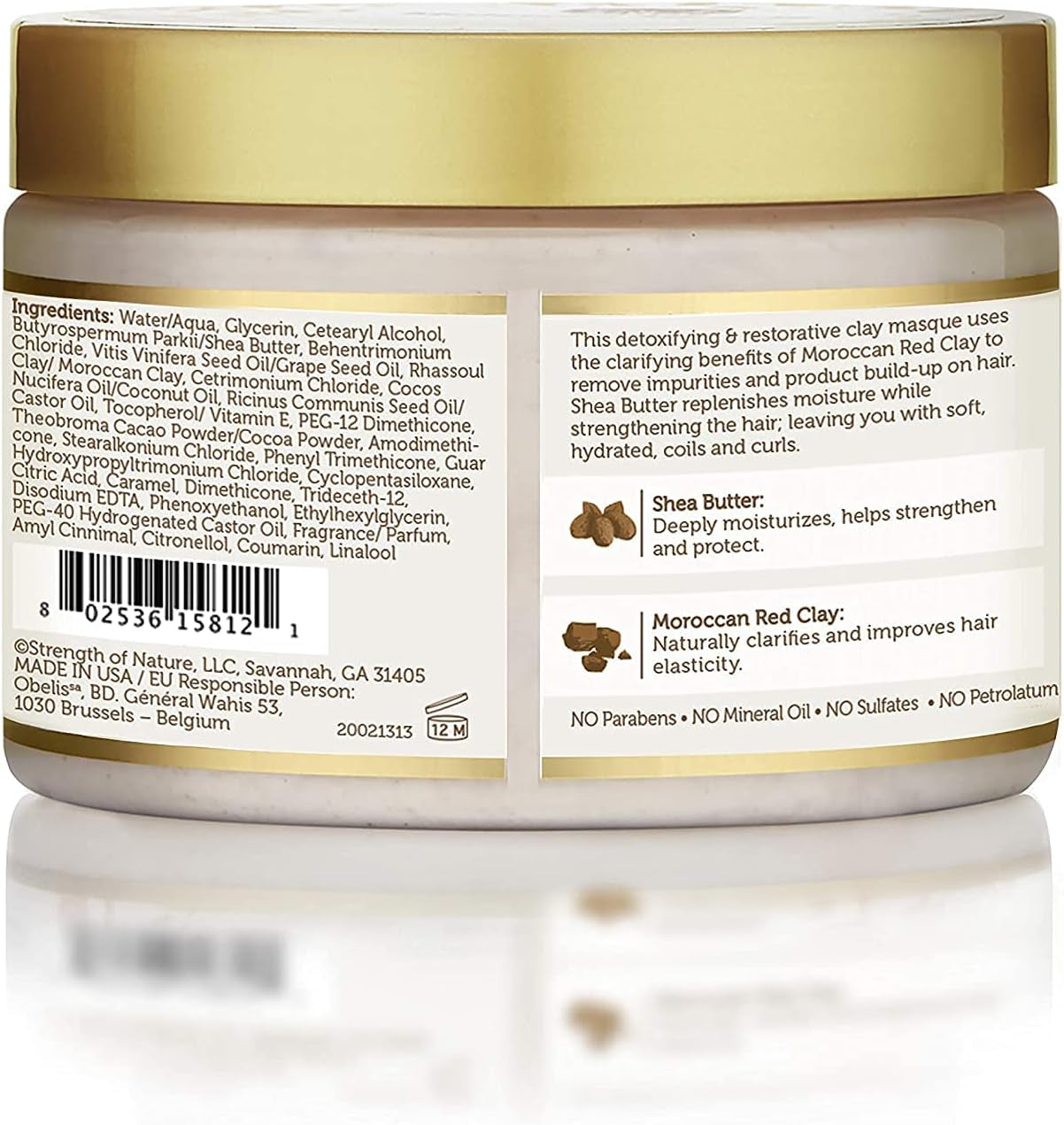 Moisture Miracle Moroccan Clay & Shea Butter Heat Activated Masque, 12 Oz