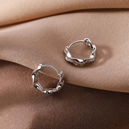 925 Sterling Silver Fashion Twisted Hoop Earrings Jewellery Women Girls Gift UK
