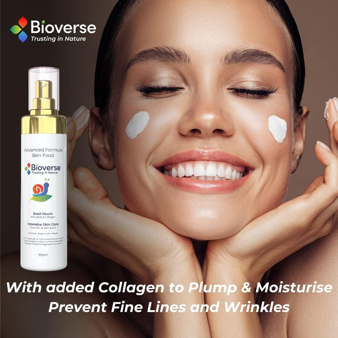 Advance Skin Food – High Concentration of Snail Mucin, Boosts Collagen Production to Moisturise & Protect, Generic Skin Product with Natural Formula