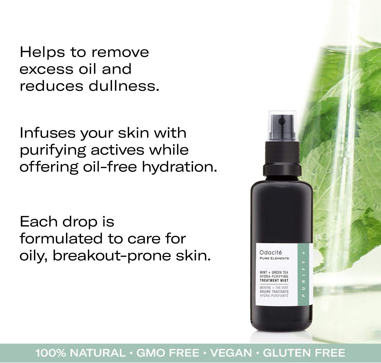 Pure Elements by  Skincare Mint + Green Tea Hydra-Purifying Treatment Mist 50Ml