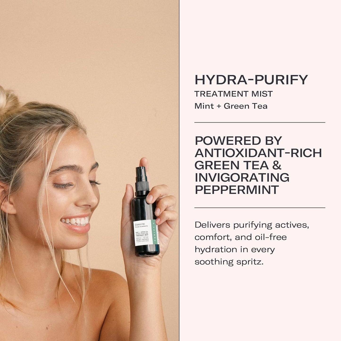 Pure Elements by  Skincare Mint + Green Tea Hydra-Purifying Treatment Mist 50Ml