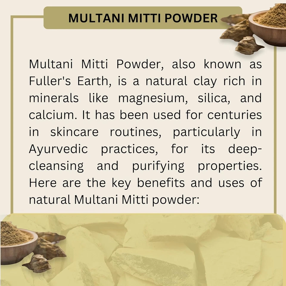 Earth Clay Bentonite 100% Organic Face Mask