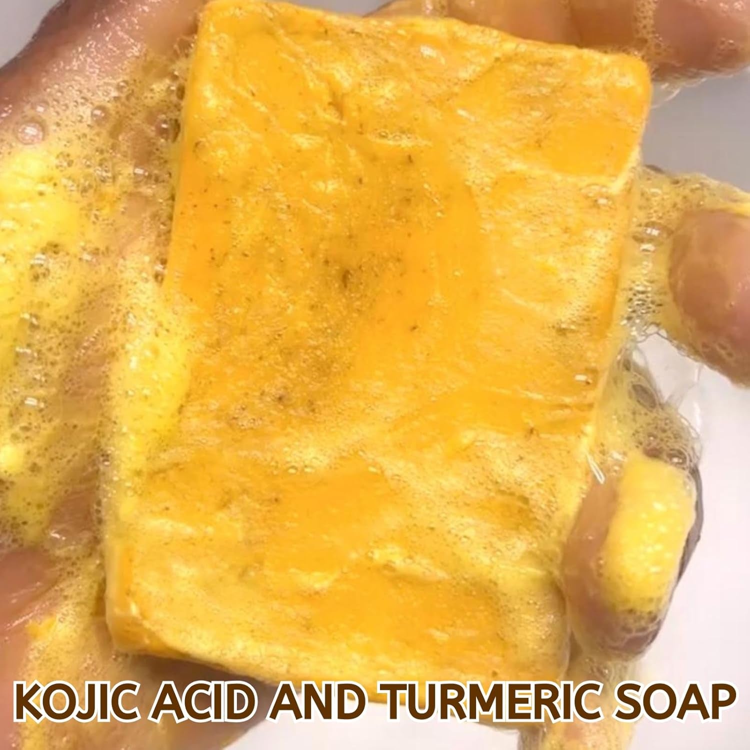 3Pcs Kojic Acid & Turmeric Soap, Kojic Acid Soap, Natural Lemon Brightening Soap Bar, Tumeric Soaps, Acne, Dark Spots, Hyperpigmentation & Smooth Skin, Deep Cleansing, Refreshing