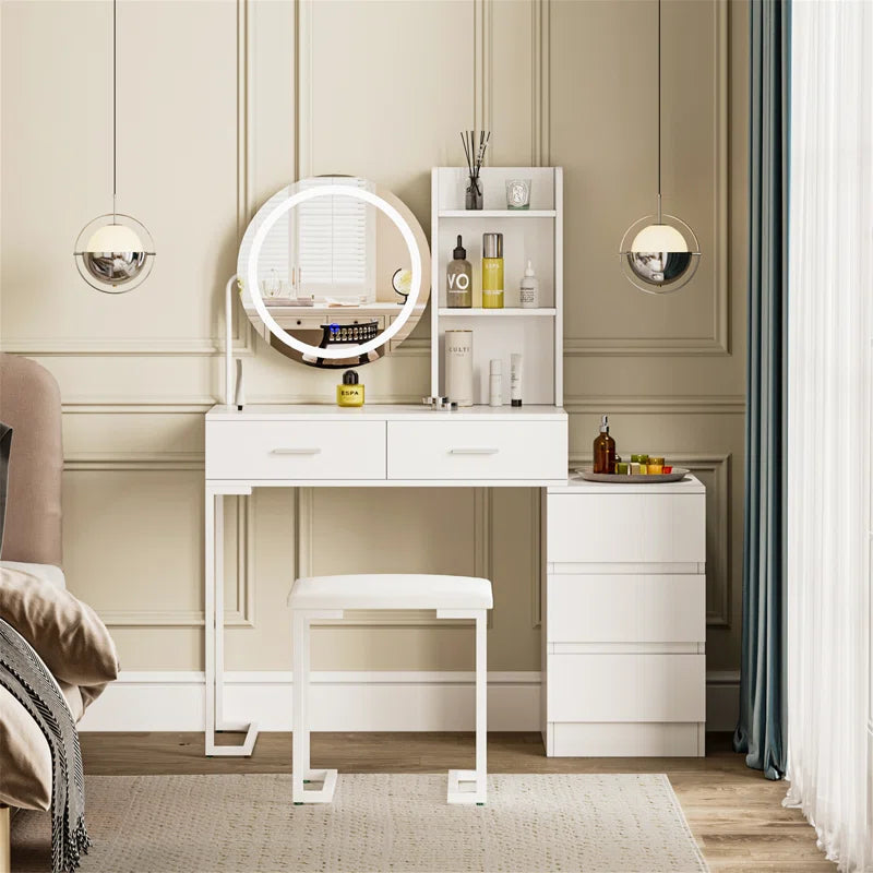 Remiyah Dressing Table with Mirror