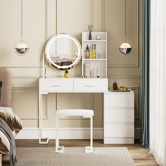 Remiyah Dressing Table with Mirror