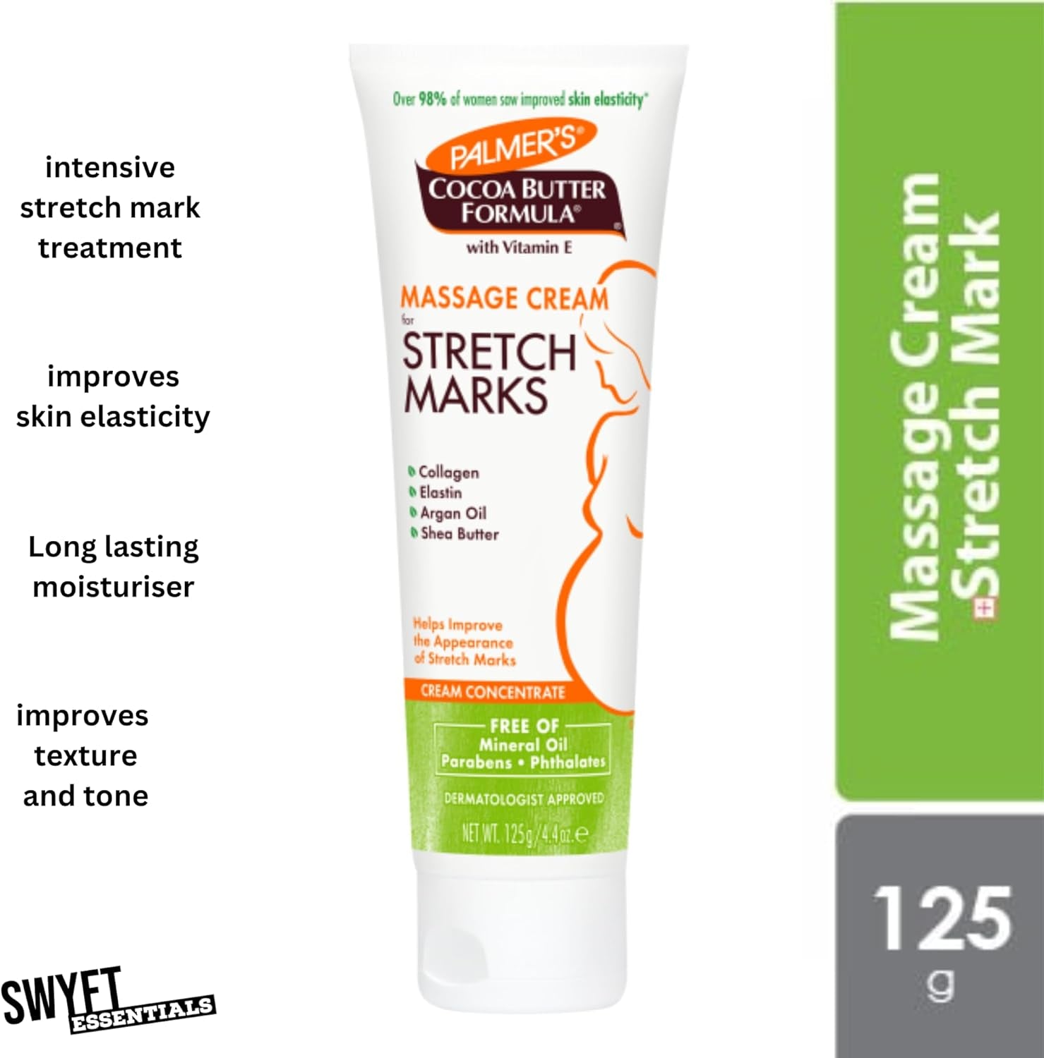 Palmers Stretch Mark Cream Bundle - Includes Cocoa Butter Stretch Mark Cream 125Ml, Tummy Butter for Stretch Marks 125Ml & Palmers Firming Body Lotion 315Ml by Palmers Cocoa Butter